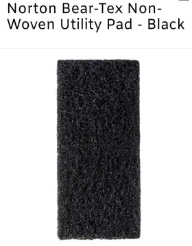 Lanc-160651-nf Fixturedisplays Norton Bear-tex Non-woven Utility Pads 4 5/8 Inch X 10 - Black 5pk