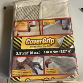 Lanc-211041-nf Fixturedisplays Covergrip 35408 3.5ft X 12 8oz Non-slip Quick Drop Cloth