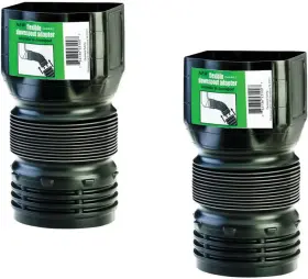 Adp53102 Flex-drain 644730146524 Downspout Adaptor Landscaping Pipe Adapter 3 Black