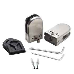 Flomore 079747415170 Glass Clamp Stainless Steel Fits 6-8mm Handrail Shower Door 2 Pack