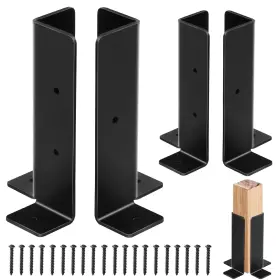 Fnxaor 799787846603 4pcs Adjustable Post Anchor Brackets Kit Fit 1.5x1.5 2x2 2x4 4x4 Deck Posts