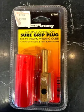Forney B000psfdh2 Red 57902 Sure Grip Plug Male Sleeve 3/8 Inch Connection