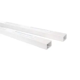 51272191 Fortress Deck Stair Railing Matte White Rail For Glass Panel Aluminum Pair