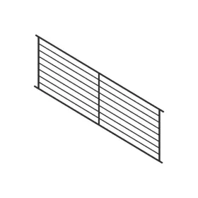 53034948 Fortress 34 Inch X 8-ft Railing Stair Panel Exterior Anti-corrosion Steel Black
