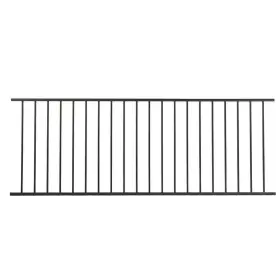 53134948 Fortress Fe26 34 Inch H X 8 Ft. W Black Steel Railing Level Panel
