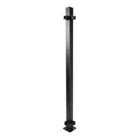 53332398 Fortress Railing Corner Post 2 Inch X2 X39.5 Elegant Durable Steel Pre-welded Black