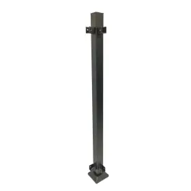 53332456 Fortress Deck Railings 2 Inch X2 X45-1/2 Bronze Steel Railing Corner Post With Brackets