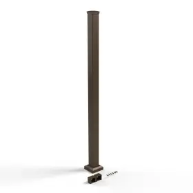 58351035 Fortress Post 2.5 Inch Wx51 H Aluminum Uv-protected Water Resistant Brown With Brackets