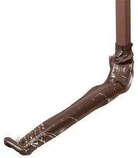 Fox Valley Traders 840853198444 Vinyl Downspout Gutter/drain Extension 46 Inch Long Brown
