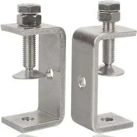 Fw-c2.5 Foxwake Heavy Duty Stainless Steel C Clamps 2 1/2 Inch For Woodworking Small U Clamp