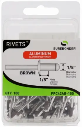 Fpc42ab-100 Fpc Corporation 5 Pack 100-pack Short Brown Aluminum Rivets