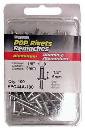 Fpc44a-100 Fpc Corporation 100-pack Medium Aluminum Rivets -fpc44a-100