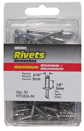 Fpc62a-50 Fpc Corporation 5 Pack 50-pack Short Aluminum Rivets