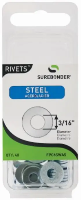 Fpc6swas Fpc Corporation 5 Pack - Steel Washers 3/16-dia. 40-pk. -fpc6swas