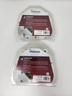 34107362 Freedom 2 Packs White Cambridge Stair Brackets Step 4 #34107362 Aluminum Railing