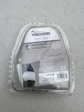 674892 Freedom Winchester White Aluminum Rail Brackets Upc 040933206384 Free S&h