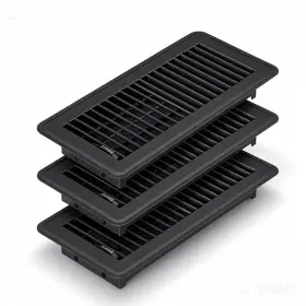 Khfvbk4x10 Fresagrutty 4 X 10 Floor Register Black Vent Cover For Home Heavy Duty Metal Air Ve