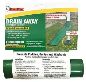 De200 Frost King Drain Away 4 8ft Roll Out Green Downspout Extender Extension