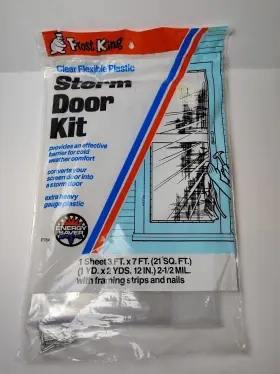 2.5mil Frost King P712 Storm Door Kit 21 Sq Ft. Fits Thick With Framing Strips And Nails