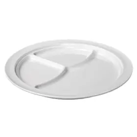3-wells Fse Ns703w Compartment Plate 10-1/4 Inch Dia. Round Break-resistant