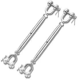 Fshihine 569575338514 2pcs Turnbuckle 1/4 Inch M6 304 Stainless Steel 1600lbs Working Lo