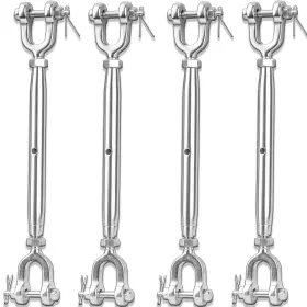 Jinyi-a62-4pcstension-13mm Fshihine 4pcs Turnbuckle 1/4 Inch M6 304 Stainless Steel 1600lbs Working Lo