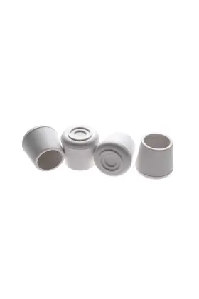 B09cpn8ypj Furnigear 1.5in Non-slip Rubber White Round Chair Leg Tips Floor Protectors 4-pa