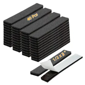 Furnigear Jd13-t10 Non Slip Furniture Pads 1/2 X 3 Rubber Strips Self Adhesive