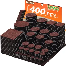 B0f8tlyb7y Furnimate 400x Felt Furniture Pads For Hardwood Floors - Floor Protectors Brown