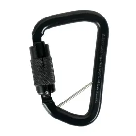 Fp-9005-pk-blk Fusion Climb Tacoma High Strength Auto-lock Black Steel Carabiner Clip 50kn F