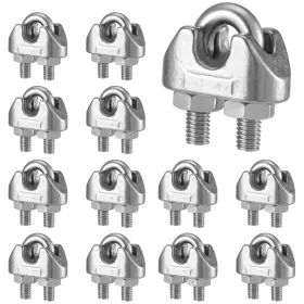 K3utteyi Fyntave 736277 1 12 Pcs Wire Rope Clips 1/16 Inch Clamps M2 Stainless Steel Cable Clamp
