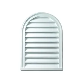 Clv22x31 Fypon Gable Louver Vent Exhaust Round Top Polyurethane Weather-resistant White
