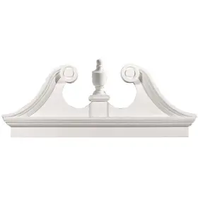 Crhp54 Fypon Polyurethane Rams Head Combination Pediment