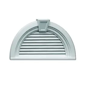 Fhrlv36x18mtk Fypon Gable Louver Vent 36 Inch X 18.5625 Half Round White Polyurethane Material