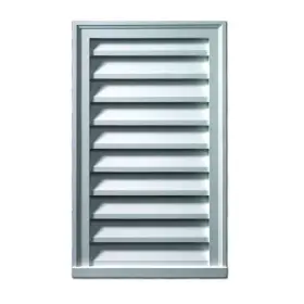 Flv18x30 Fypon Gable Louver Vent 18 Inch X30 Rectangular White Polyurethane Weather Resistant