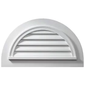 Hrlv36x18-4f Fypon Polyurethane Half Round Louver With Trim