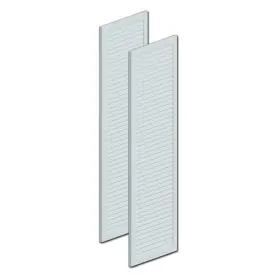 Lvsh24x72fnb Fypon Louvered Shutters 24 Inch X72 Rectangular Water Resistant Polyurethane White