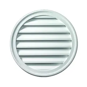 Rlv22 Fypon 22.25 Inch X Round White Polyurethane Weather Resistant Gable Louver