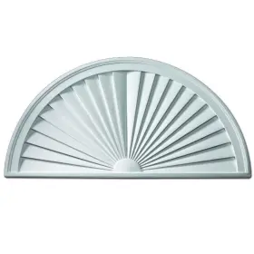 Swdh36x18 Fypon Crosshead Sunburst Pediment Half-round Weather-resist Durable Polyurethane
