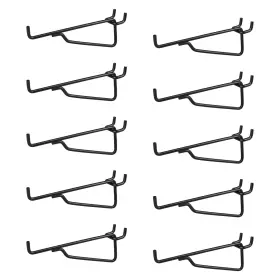 B0d14jfpss G.core 10-pack 6 Inch Black Pegboard Shelf Hooks 1/4 Peg Board Organizer Bracket