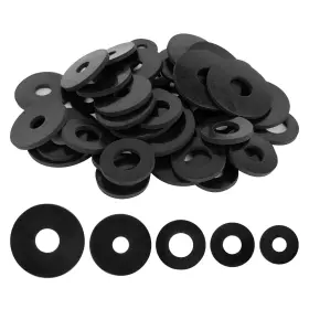 Gaa-21 Gaadskcer 100 Pcs Rubber Washers Assortment Kit 16/18/20/25/30mm 5 Sizes Black