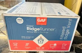 Gaf 073590109422 Cobra Ridgerunner 11.5 Inch X 360 Black Filtered Plastic Roof Ridge Vent Roll