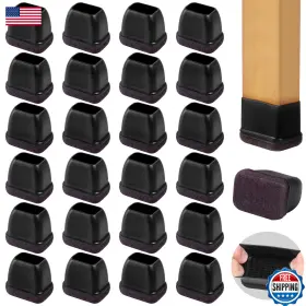 B0d48qbxy8 Gaguiup 24pk Small Rectangle Silicone Chair Leg Caps With Felt Pads Floor Protectors