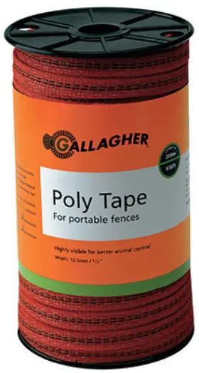 G62314 Gallagher North America Electric Fence Polytape Orange 1/16- Inch X 656-ft. -g62314