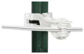 G694134 Gallagher North America Electric Fence Insulator Offset White 5- Inch 20-pk