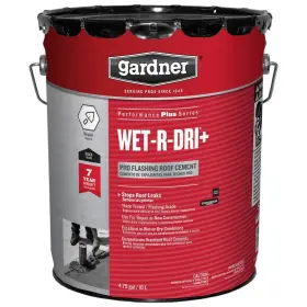 7345-ga Gardner Flashing Asphalt Roof Patch Coating Cement 4.75 Gal Wet-r-dri Plus Pro