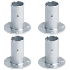 Gbgs Gd376-t4 4 Pack 1-5/8 Inch Chain Link Fence Post Floor Flanges Heavy Duty Round Base
