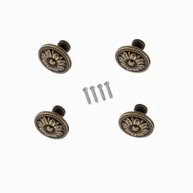 Gdqlcnxb 752771987775 Pull Handle Metal Flower Shape Cabinet Drawer Door Knob Bronze