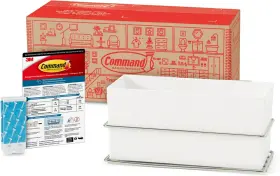 Bath37-sn-na Ge Lighting Command Wall And Cabinet Organizer With Water Resistant Strips Organize