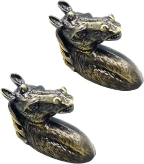 Geenite 616814064871 Geentie 2pcs Horse Head Knobs Modern Simple Creativity Animal Antique Bronze